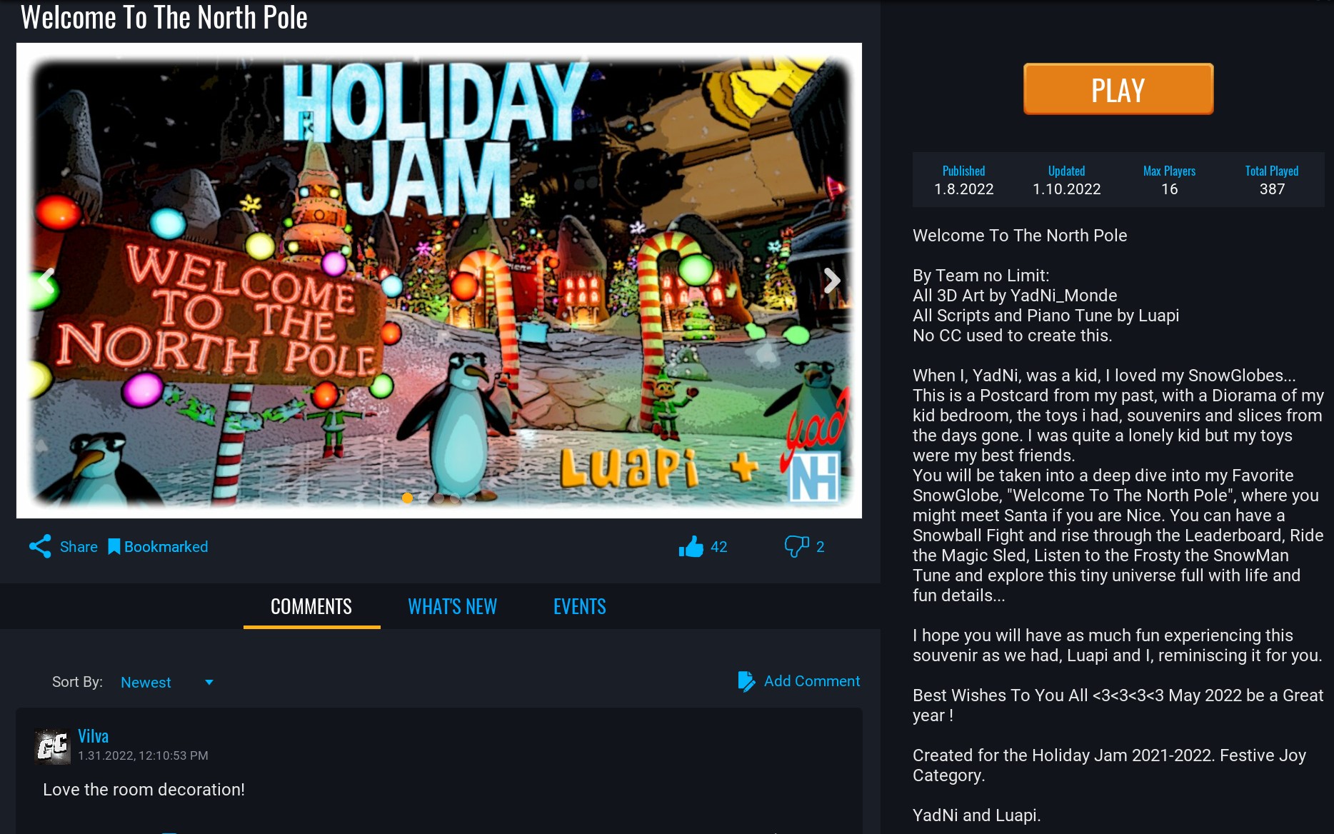Holiday Game Jam- Welcome To The North Pole